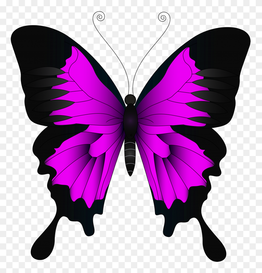 4783x5000 Pink Butterfly Clip Art Loadtve - Simple Butterfly Clipart