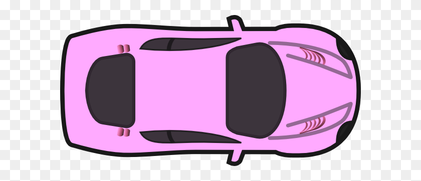 600x302 Розовый Автомобиль - Вид Сверху Автомобилей Клипарт