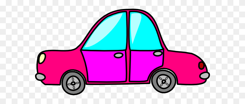 600x299 Pink Car Clip Art - Small Car Clipart
