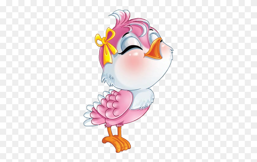 296x469 Розовая Мультяшная Птица Идеи Бесплатного Клипарта Мультяшные Птицы - Баллончик С Краской Клипарт