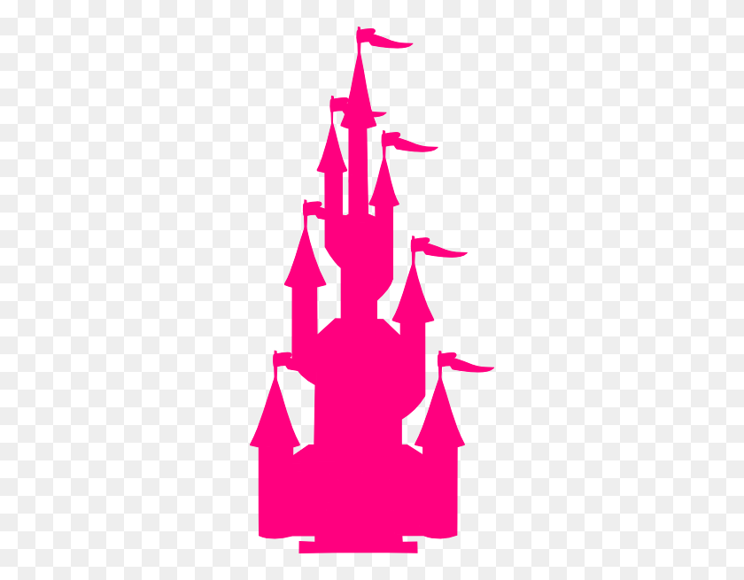 276x595 Pink Castle Clip Art - Castle Clipart