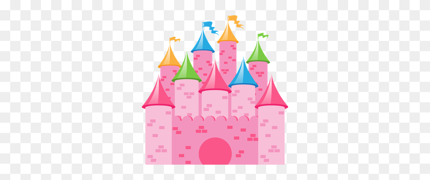 286x292 Pink Castle Illustration Mouse Pad Princess Prince Party - Disney Castle PNG
