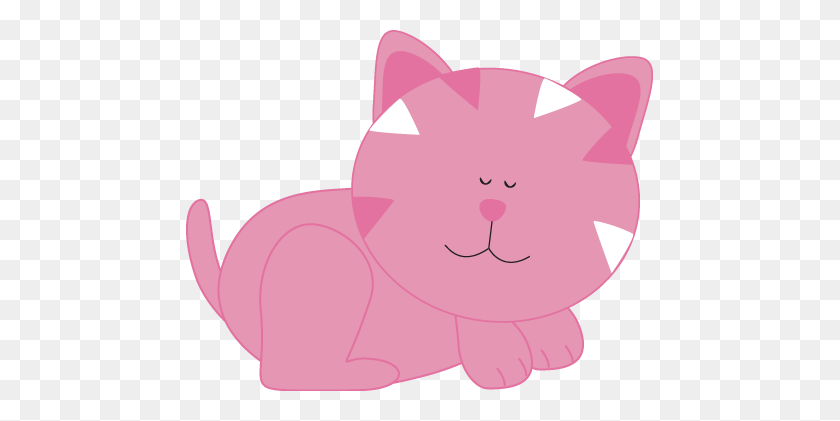 467x361 Pink Cat Sleeping Clip Art - Sleeping Dog Clipart