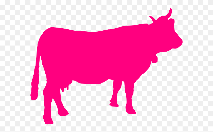 600x462 Pink Cattle Silhouette Clip Art - Save Clipart