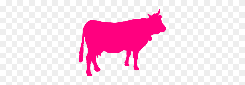 300x231 Pink Cattle Silhouette Clip Art - Free Cow Clipart