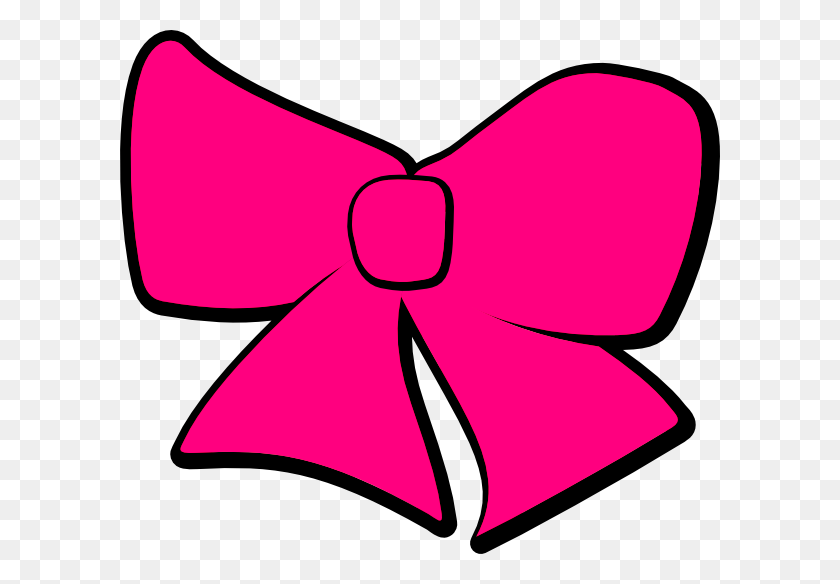 600x524 Pink Cheer Bows Clipart - Pink Bow Clip Art