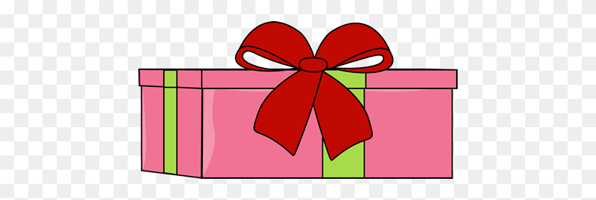 450x223 Розовый Рождественский Подарок Картинки - Рождественский Подарок Клипарт
