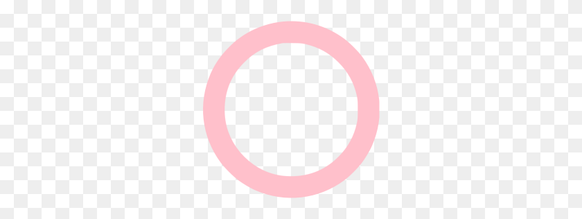 256x256 Значок Контур Розовый Круг - Розовый Круг Png