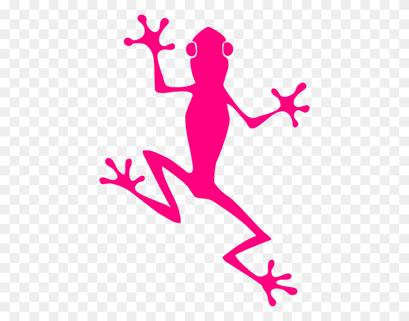 432x599 Pink Climbing Frog Clip Art - Climbing Clipart