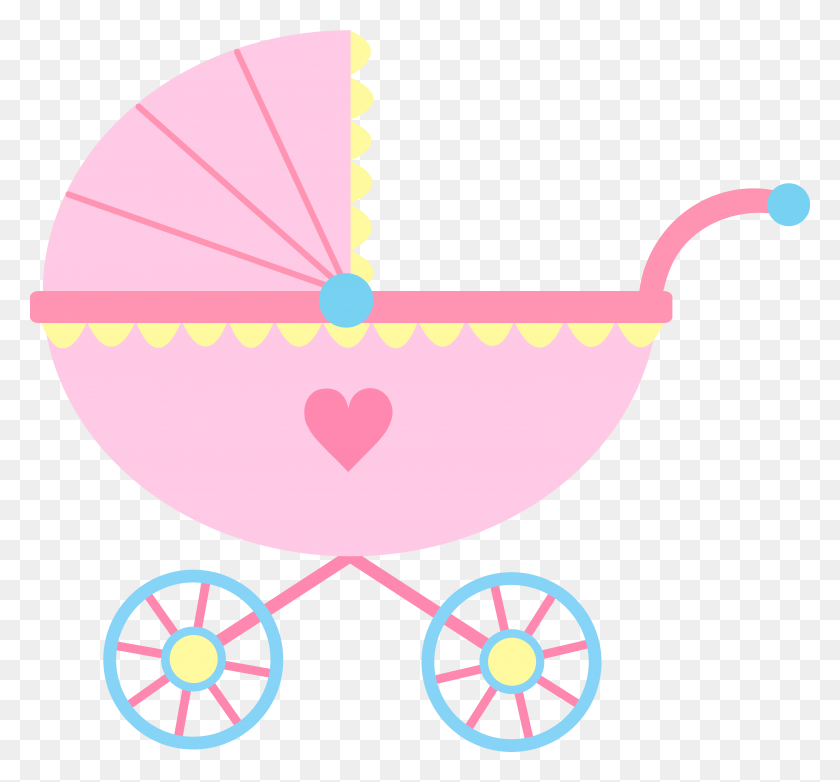 6355x5889 Pink Clipart Baby Stroller - Pink Baby Feet Clip Art