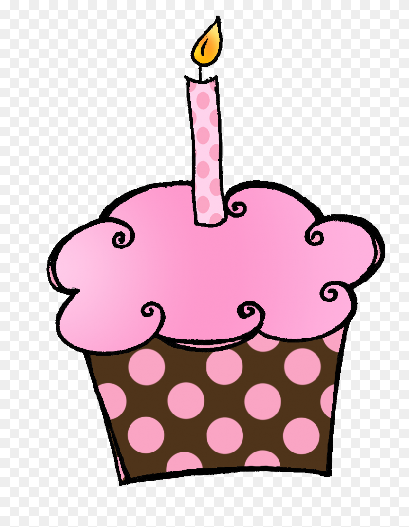 823x1079 Cupcake De Cumpleaños De Clipart Rosa - Imágenes Prediseñadas De Cupcake
