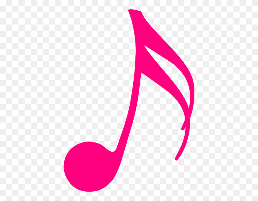 426x596 Pink Clipart Music Note - Music Notes PNG