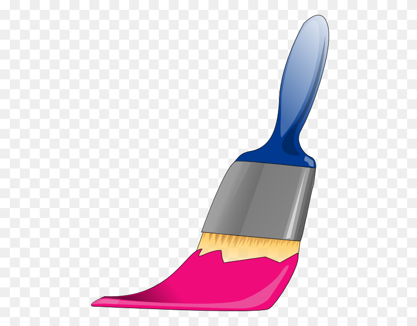486x598 Pink Clipart Paint Brush - White Paint Stroke PNG