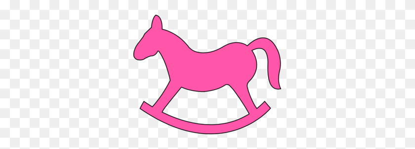 299x243 Pink Clipart Rocking Horse - Carousel Horse Clipart