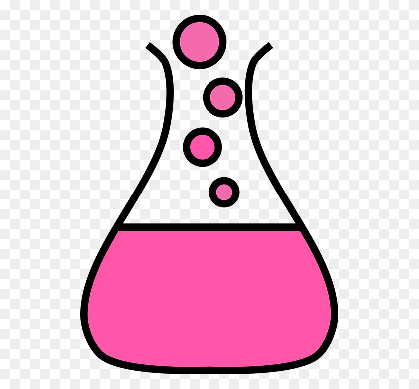 517x720 Pink Clipart Science - Science Beaker Clipart
