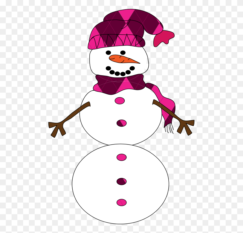 506x745 Pink Clipart Snowman - Cute Penguin Clipart