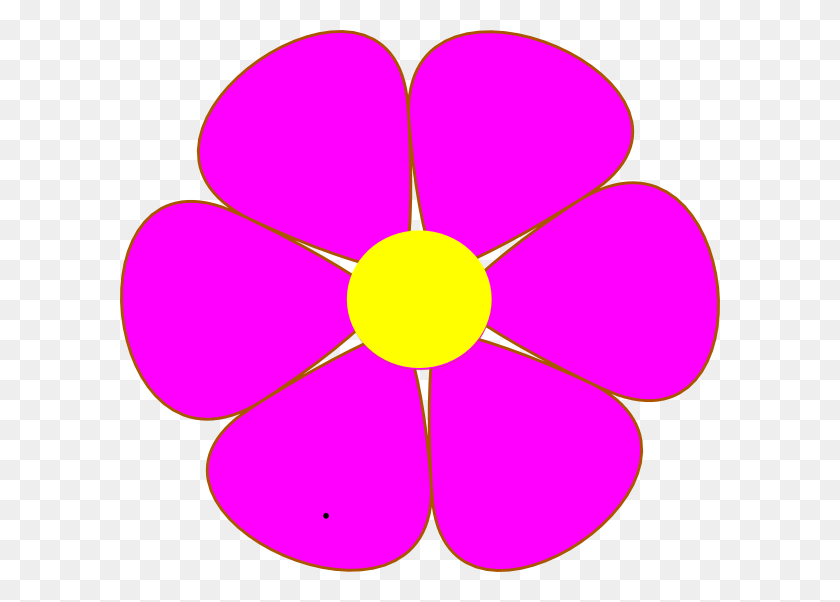 600x542 Pink Clipart Girasol - Clipart De Flores De Acuarela Gratis