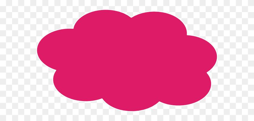 600x340 Pink Cloud Clip Art - Cloud Cartoon PNG