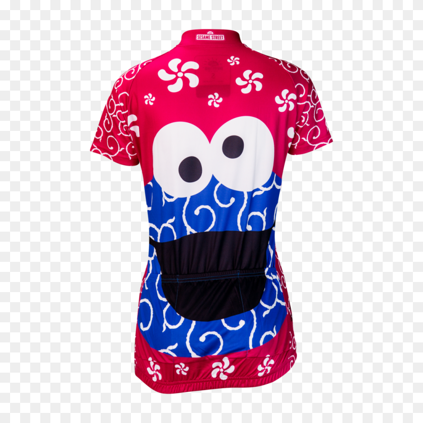 1024x1024 Pink Cookie Monster Womens Sesame Street Cycling Jersey - Cookie Monster PNG