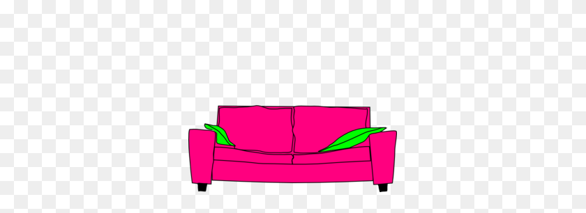 299x246 Pink Couch With Pillow Clip Art - Pillow Clipart