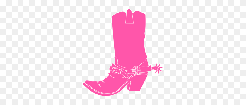 276x299 Pink Cowgirl Boot Clip Art - Cowboy Boot Clipart