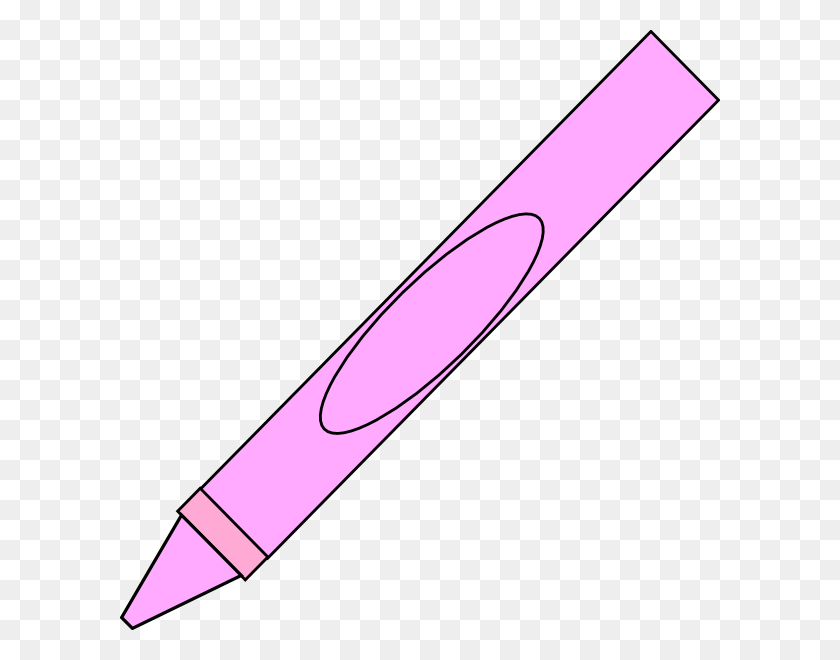 600x600 Pink Crayon Clip Art - Pink Crayon Clipart
