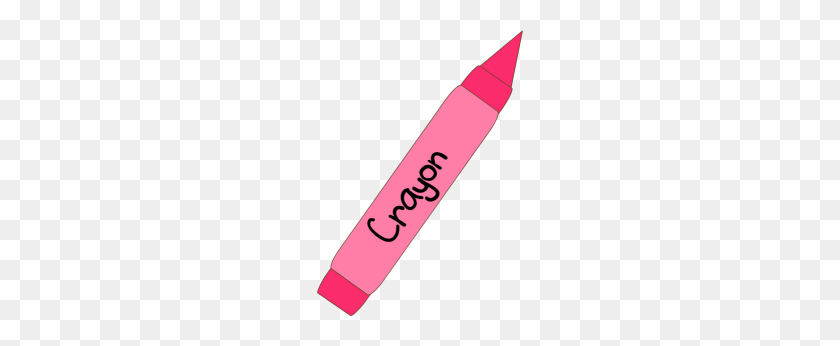 206x286 Pink Crayon Clip Art Image - Pink Crayon Clipart