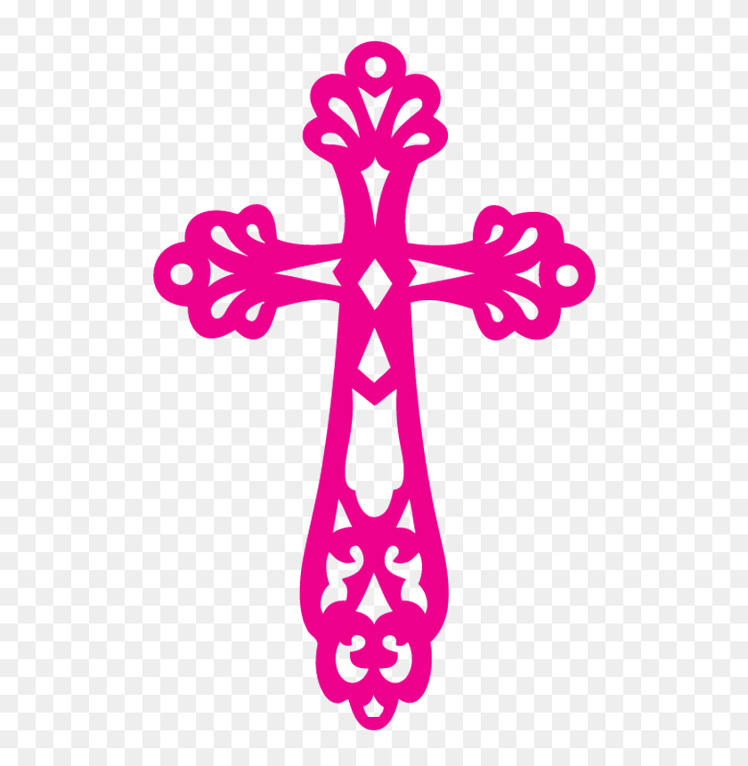 600x800 Розовый Крест Клипарт - Православный Крест Клипарт