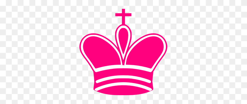 299x294 Pink Crown Clip Art - Chess Board Clipart