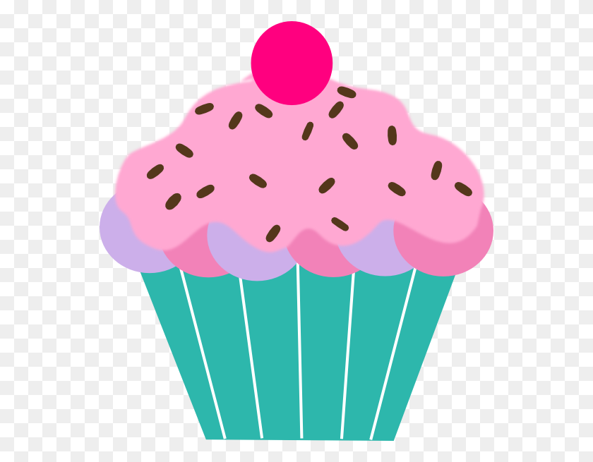 558x595 Pink Cupcake Clip Arts Download - Baking Clipart PNG