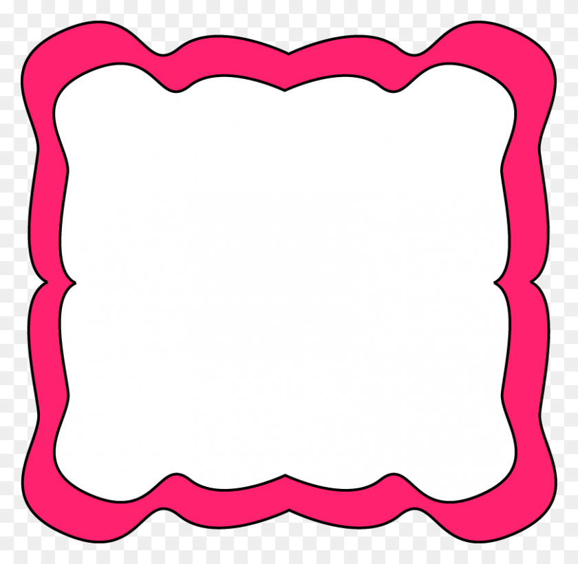 808x788 Pink Curvy Frame - Window Frame Clipart