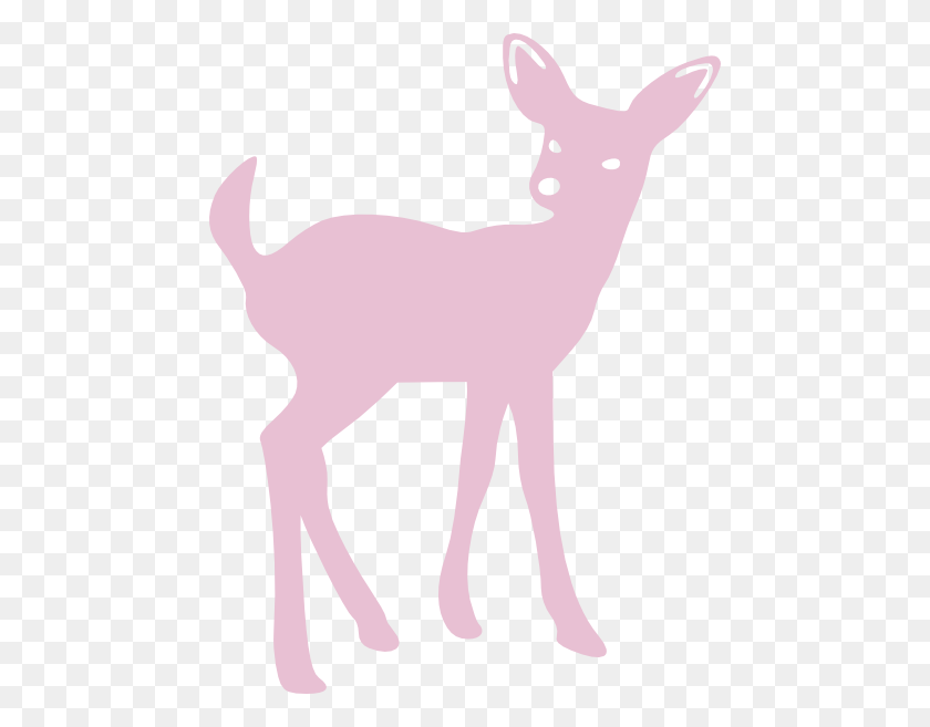 462x597 Pink Cute Deer Clip Art - Cute Deer Clipart