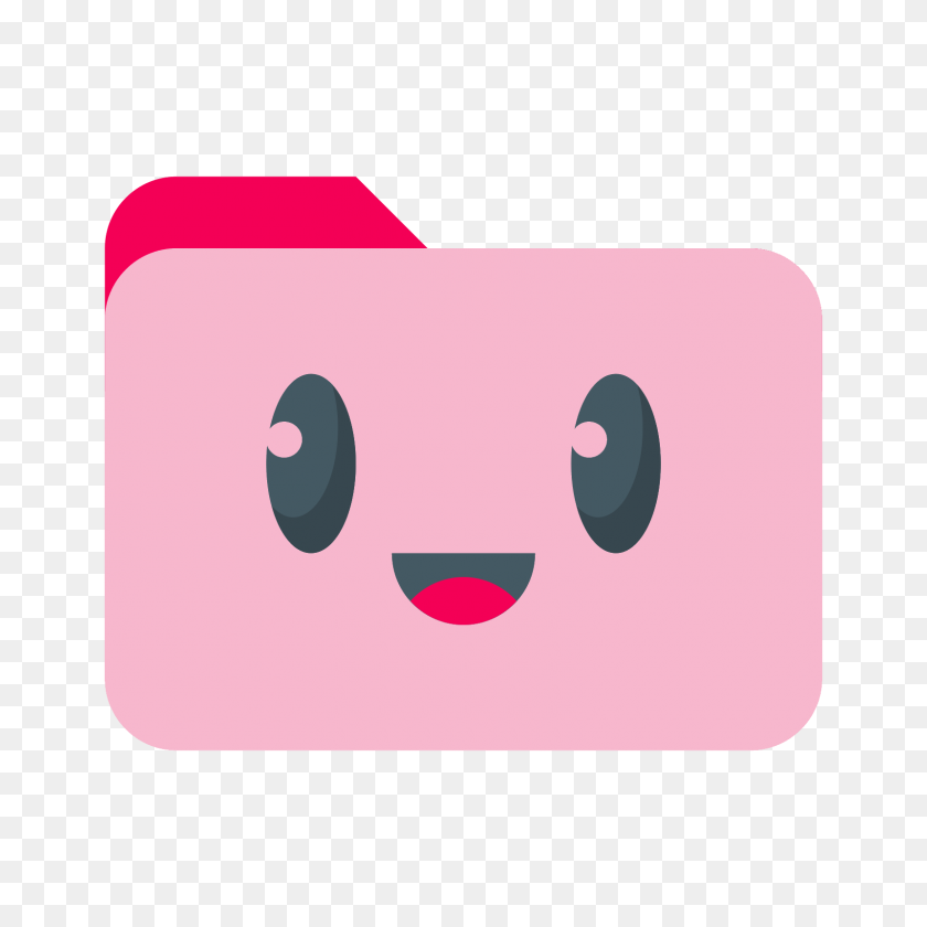 1600x1600 Pink Cute Folder Icon - PNG Cute