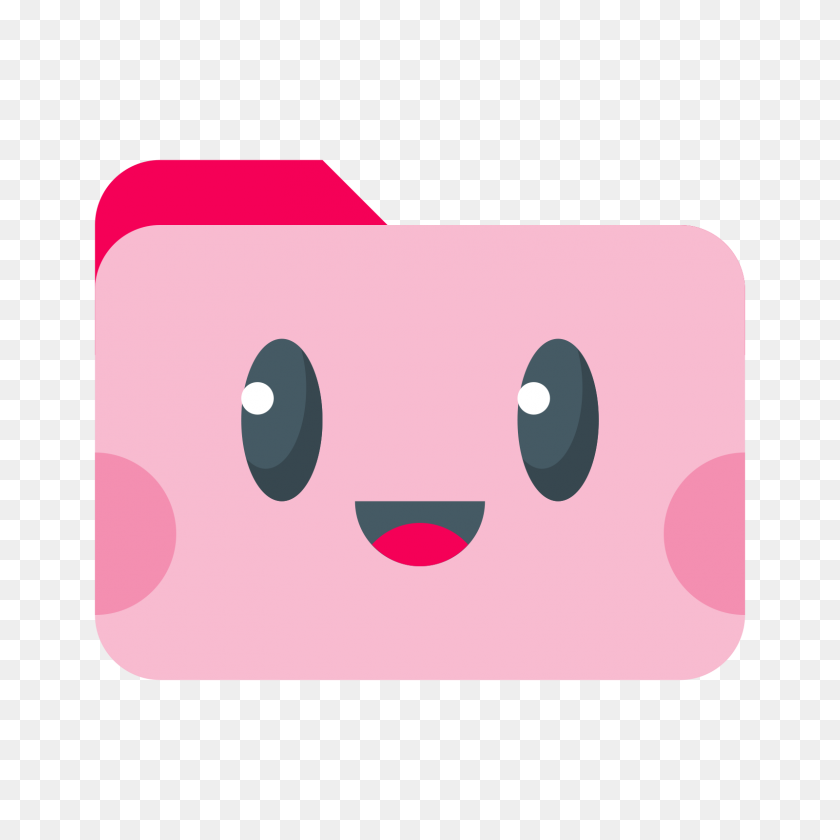 1600x1600 Pink Cute Folder Icon - Cute PNG