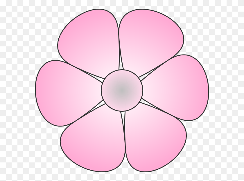 600x564 Pink Daisy Clip Arts Download - Daisy PNG