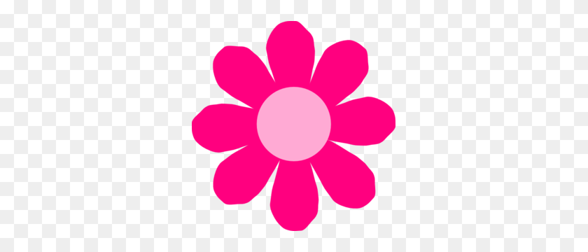 291x300 Pink Daisy Flower Clip Art - Daisy Flower Clipart
