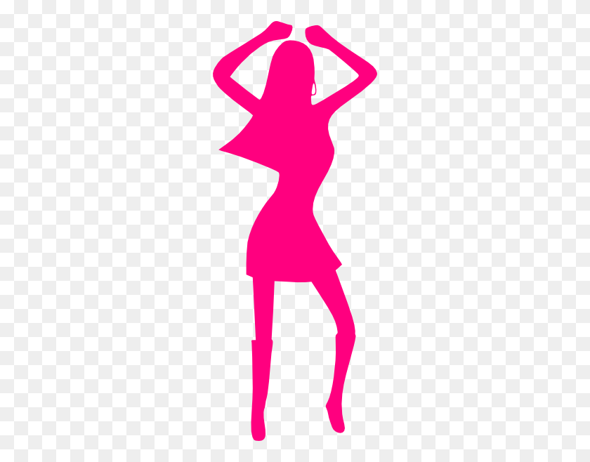 234x598 Pink Dancing Lady Clipart - Dancing Clipart