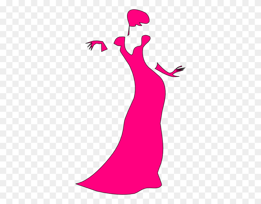 354x597 Pink Dancing Lady Clip Art - Flamenco Dancer Clipart