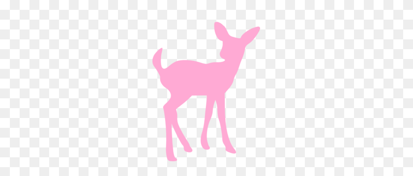 219x298 Pink Deer Image Clip Art - Fawn Clipart