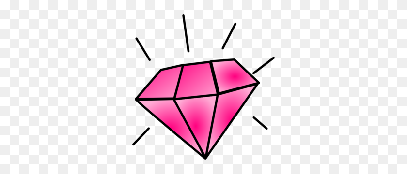 294x300 Pink Diamond Clip Art - Diamond Vector PNG