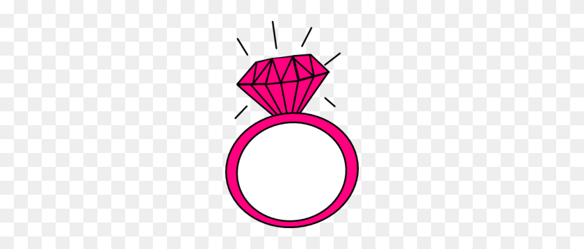 192x298 Pink Diamond Ring Clipart - Ring Bearer Clipart