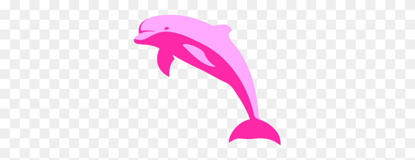 297x264 Pink Dolphin Clip Art - Pink Fish Clipart
