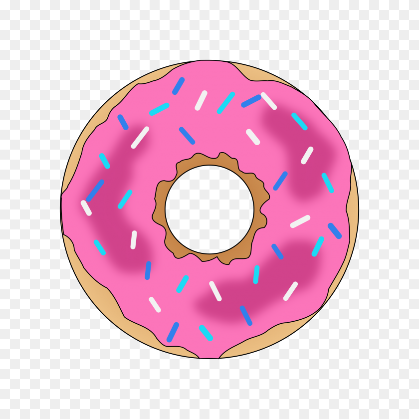 2398x2400 Pink Donut Icons Png - Donut PNG