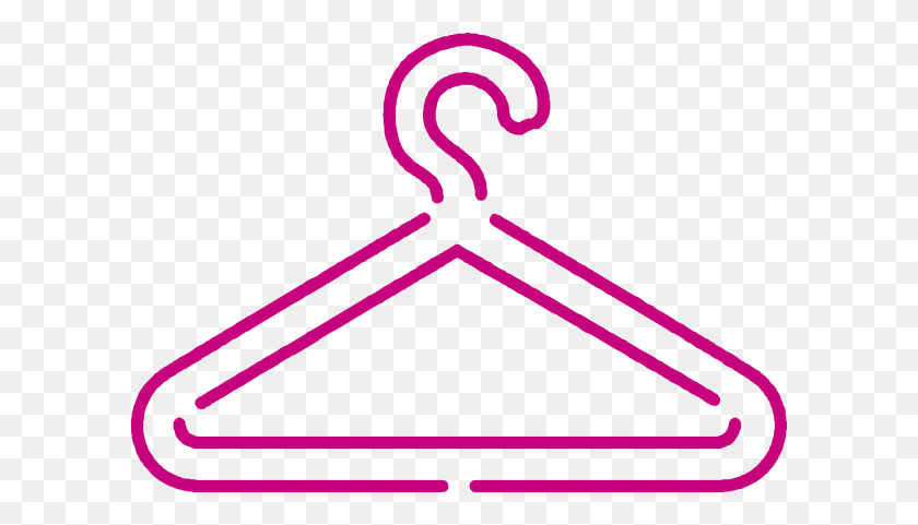 600x421 Pink Dress Hanger Clip Art - Clothes Hanger Clipart