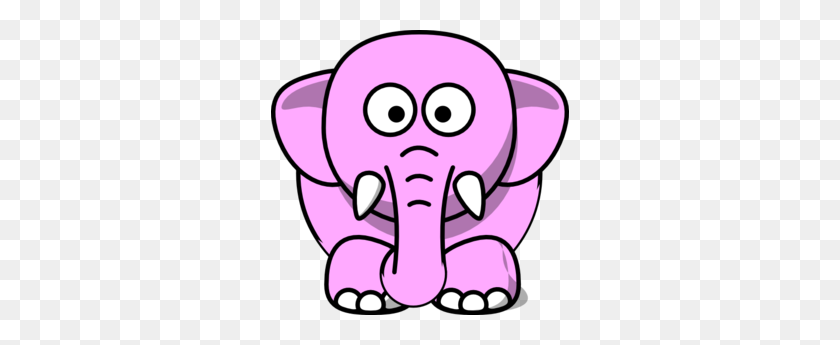 298x285 Pink Elephant Clip Art - Elefante Clipart