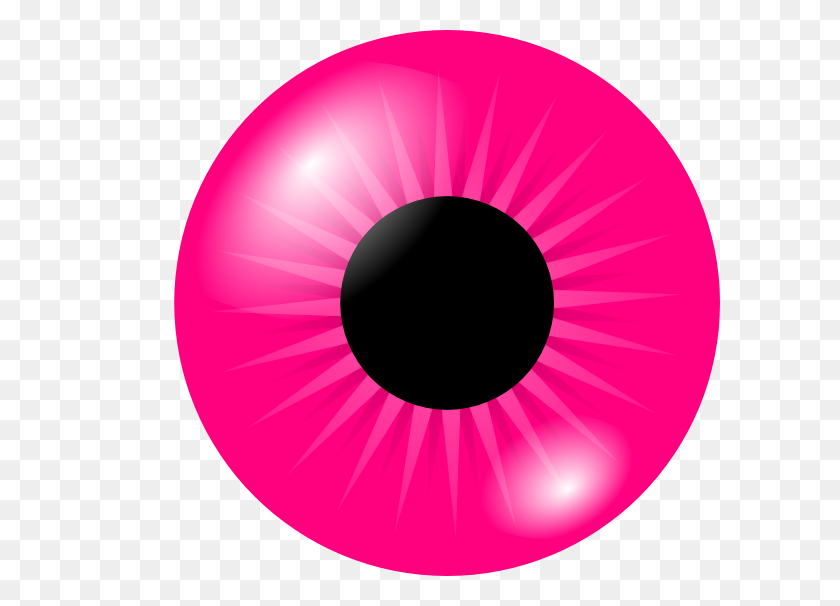 600x546 Pink Eye Clipart - Eye Lash Clipart