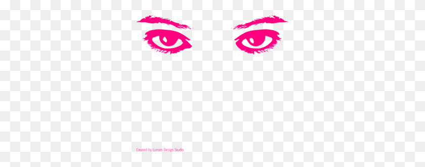 299x270 Pink Eyes Clipart Slightly - Free Clip Art Eyes
