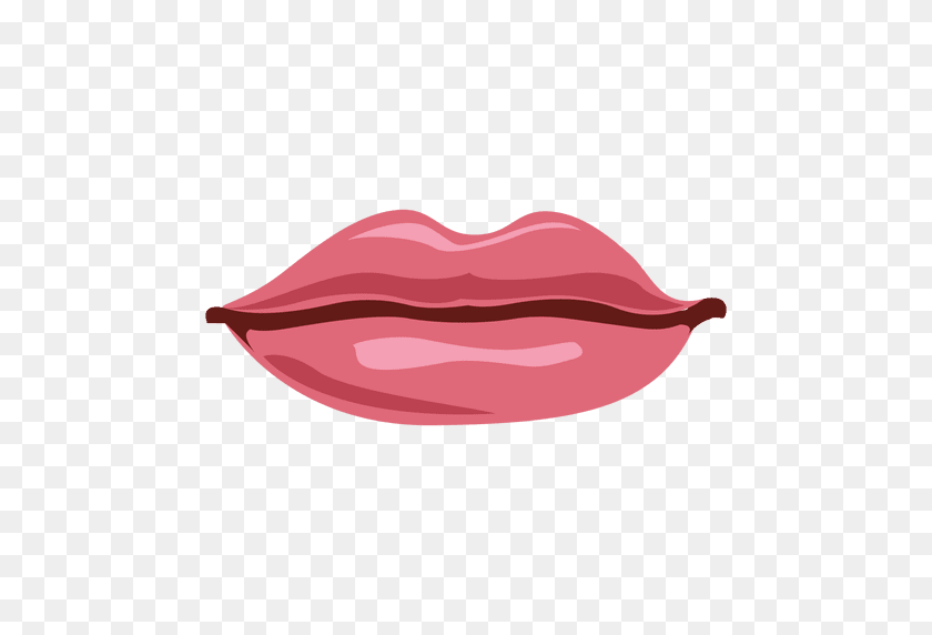 512x512 Pink Female Lips - Labios PNG