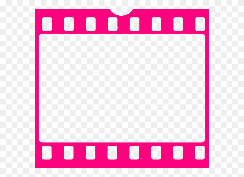 600x550 Pink Film Strip Clip Art - Film Strip Clipart