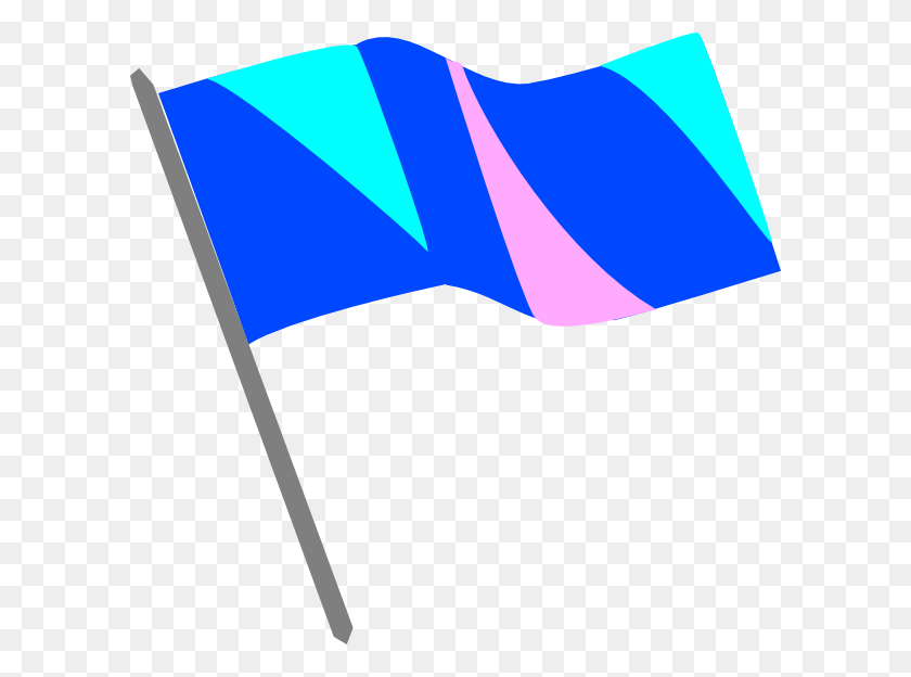 600x564 Pink Flag Clipart - Capture The Flag Clipart